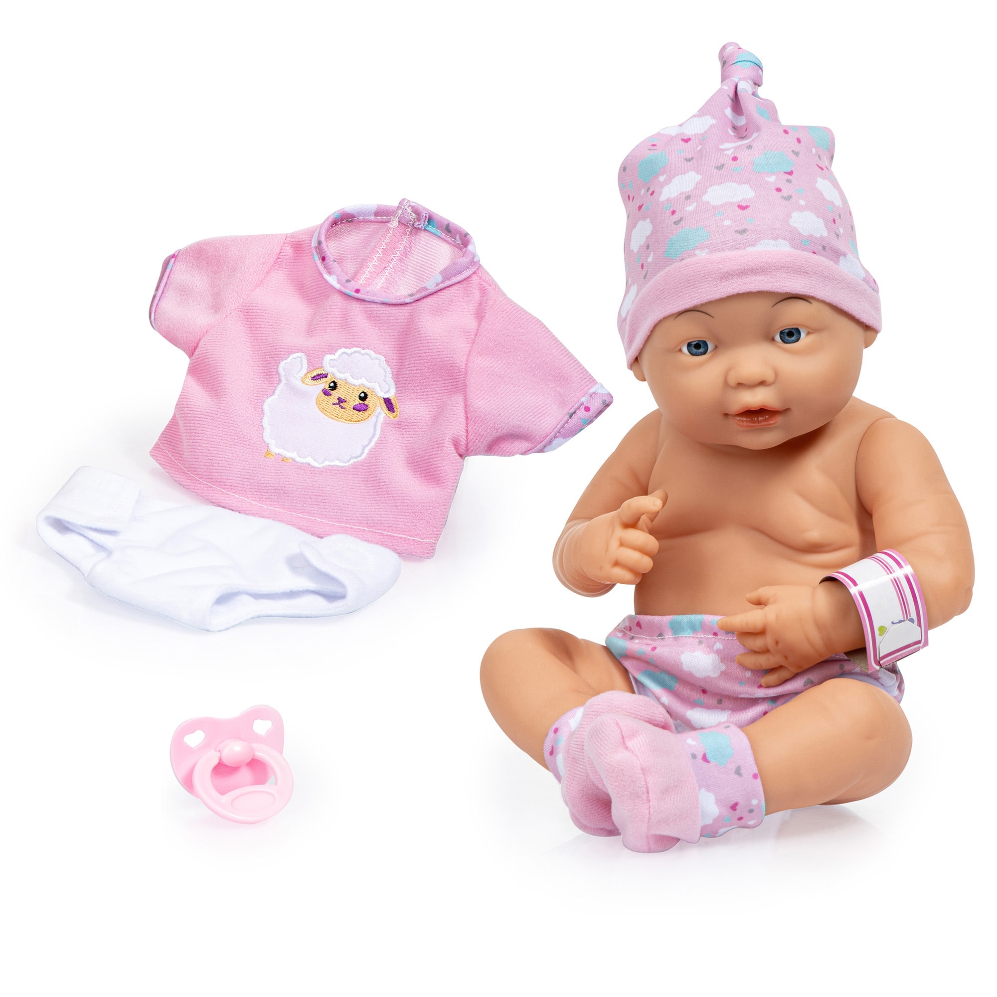Bayer Design 15" Pink Sheep Newborn Baby Doll